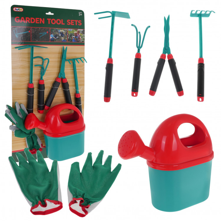 Súprava záhradného náradia zeleno-červená